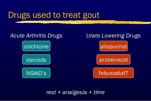 2009 gout pharmacology