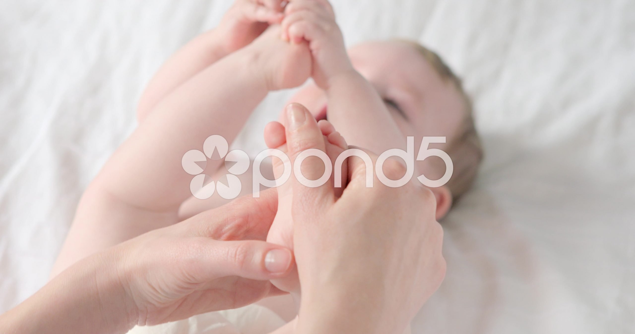 Baby 9M Massage Feet Stock Video 45700291