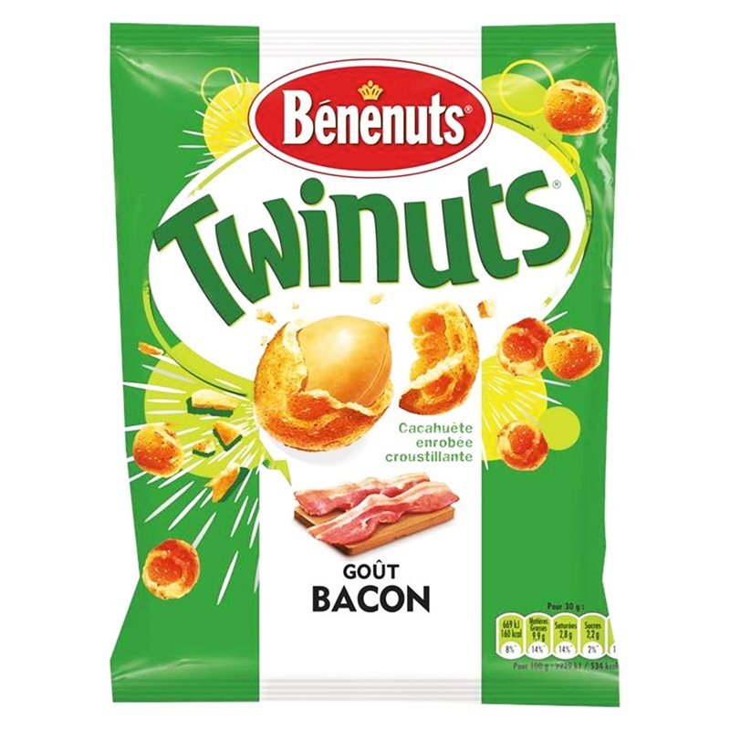 Bénénuts Twinuts Goût Bacon 150g (lot de 3)