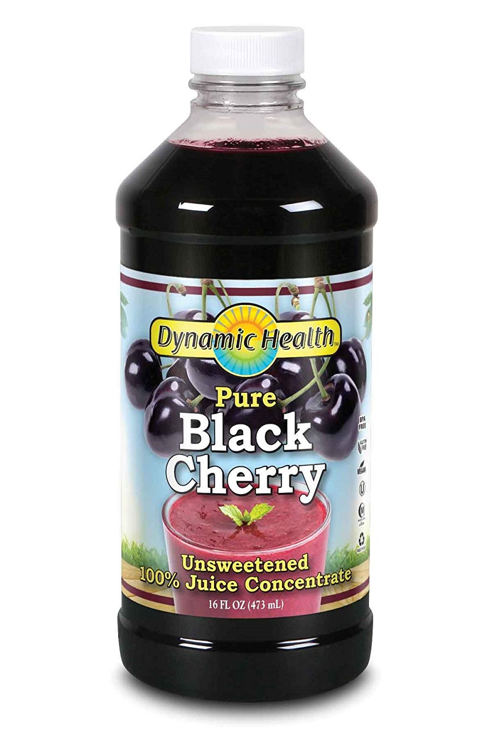Dynamic Health Laboratories, Pure Black Cherry Juice, Unsweetened