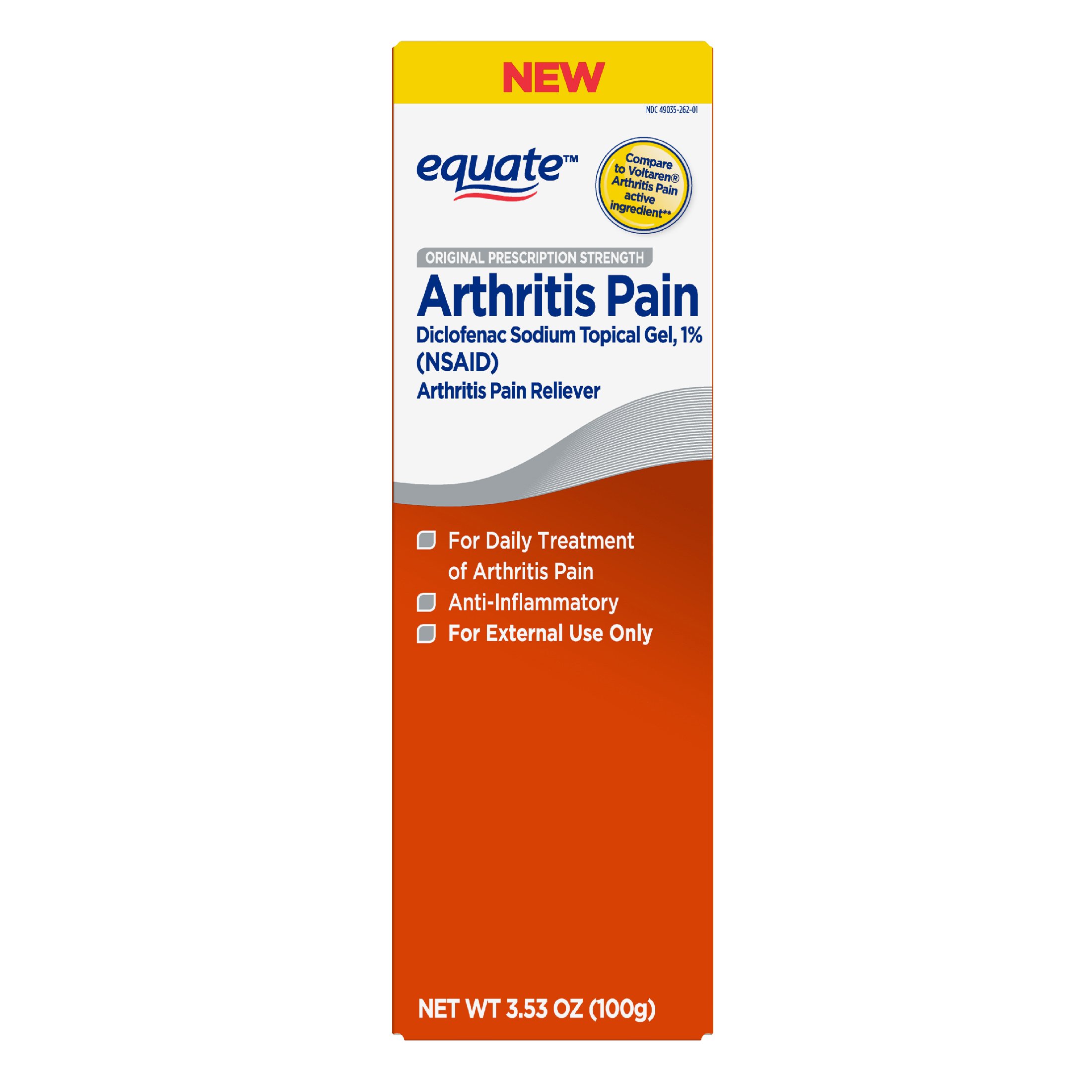 Equate Arthritis Pain Relief Diclofenac Sodium Topical Gel, 1% 100gm ...
