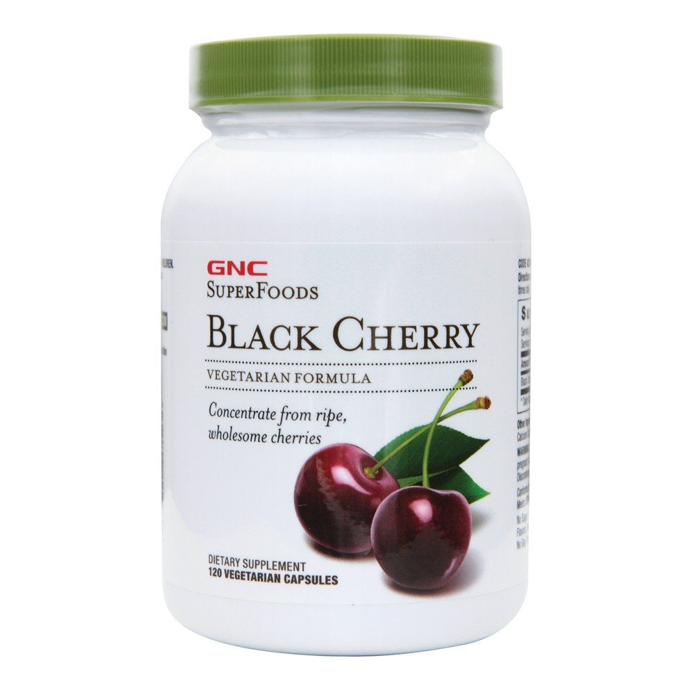 GNC SuperFoods Black Cherry (120 Vegetarian Capsules ...