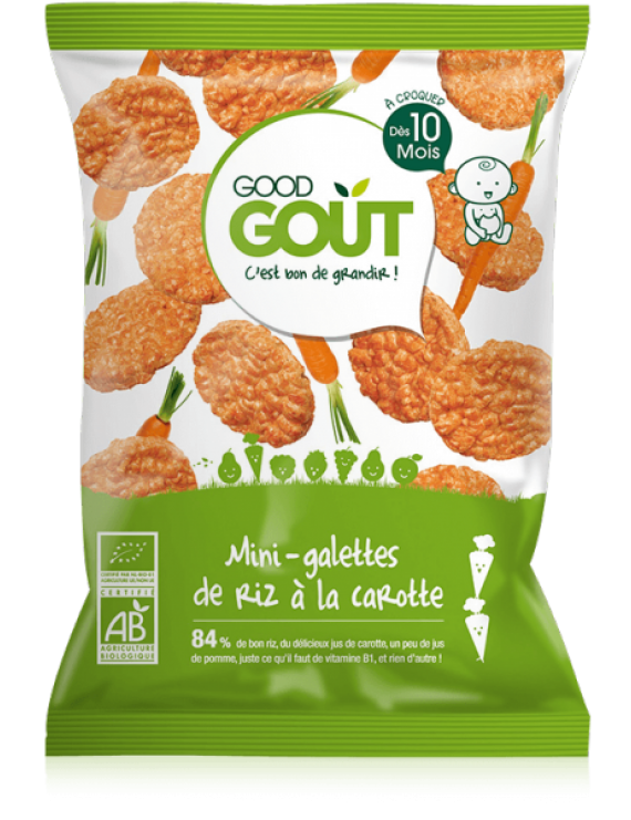 Good Gout Mini Rice Cakes with Carrot 40g +10M