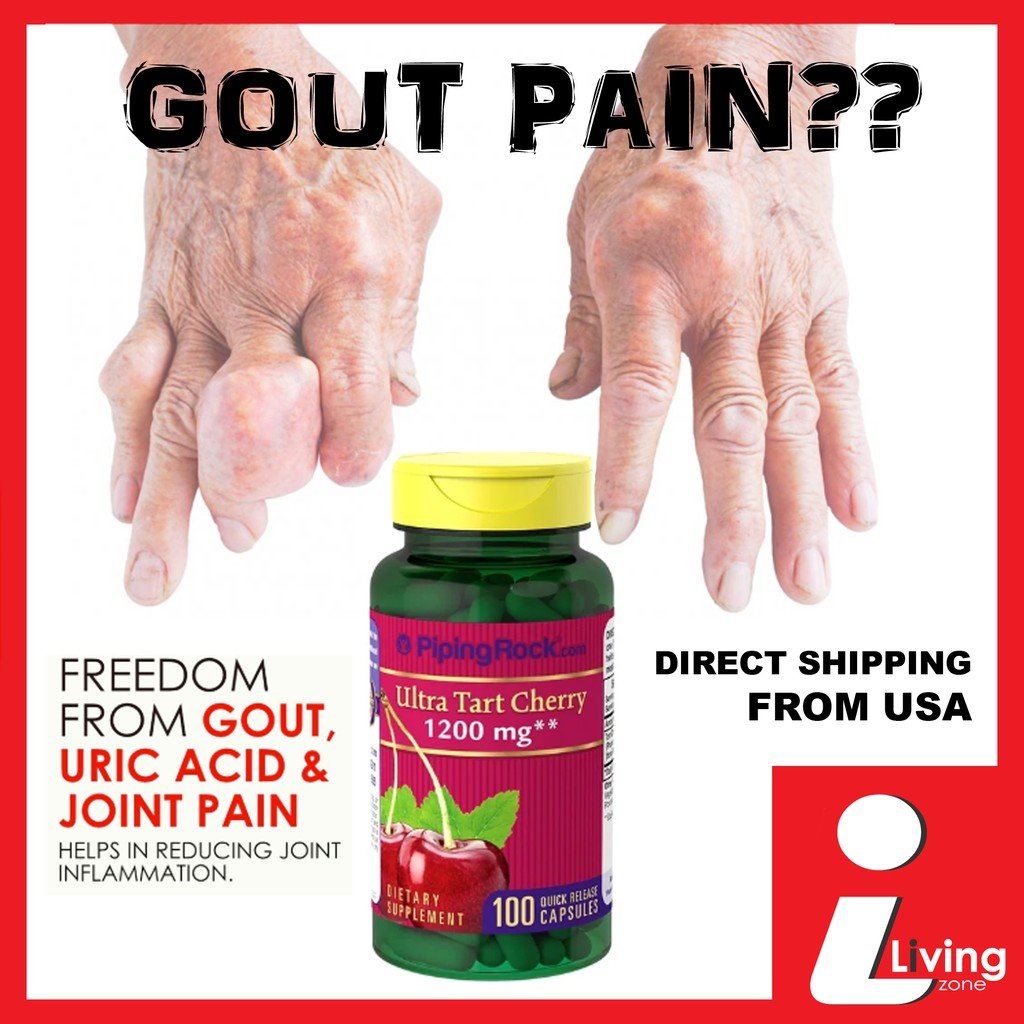 Ultra Tart Cherry 1200mg Gout Treatment Supplement, Anti ...