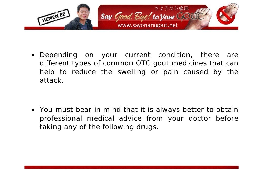 which over the counter drug is good for gout